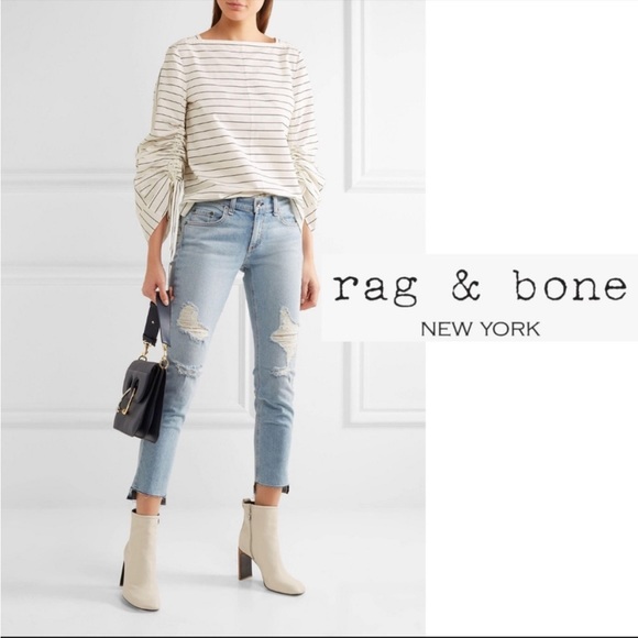 NWT rag & bone Ellis Boot Ivory Italian Leather $595 MSRP. Size 8 - Picture 14 of 16